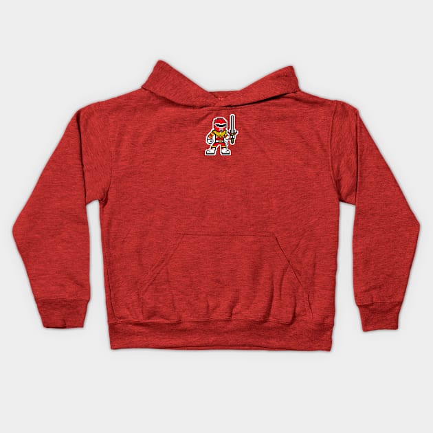 Red Dragon Pixel Kids Hoodie by Javier Casillas